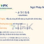 Ngữ pháp N4 ~ ようになる Trở nên