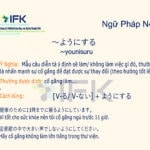 Ngữ pháp N4~ようにする Cố gắng làm