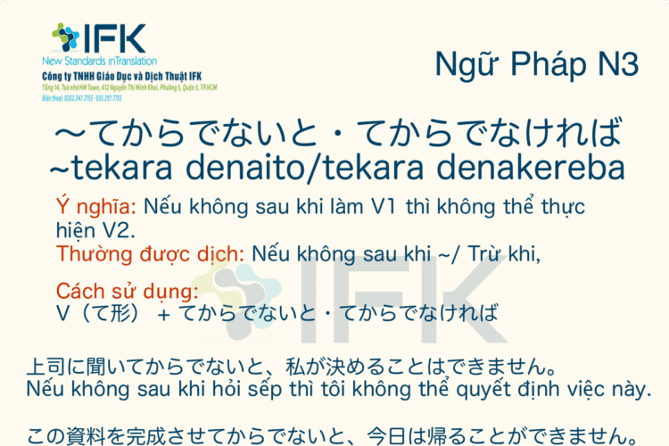 ngu phap n3 tekaradenaito