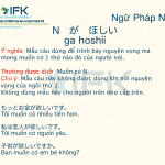 Ngữ pháp N5 欲しい Muốn có