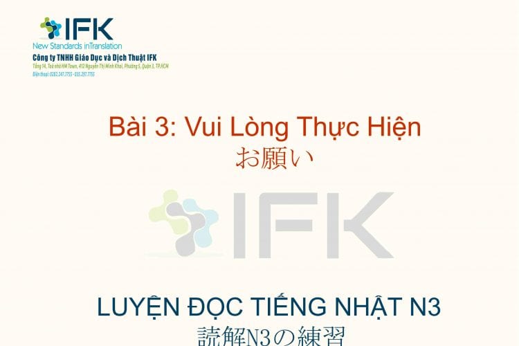 IFK nihongo N3 - hoc tieng nhat n3
