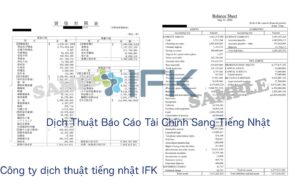 dich bao cao tai chinh sang tieng nhat tieng anh　ベトナム語決算書の翻訳