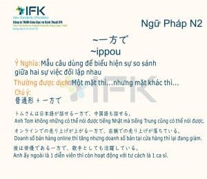 ngu phap tieng nhat ippou de