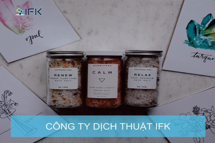 DỊCH BAO BÌ SẢN PHẨM - CÔNG TY GIÁO DỤC VÀ DỊCH THUẬT IFK
