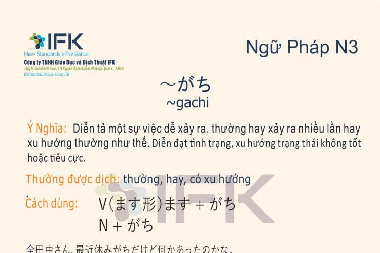 Ngữ pháp N3_gachi