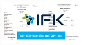 Dịch công chứng giấy khai sinh Việt - Anh