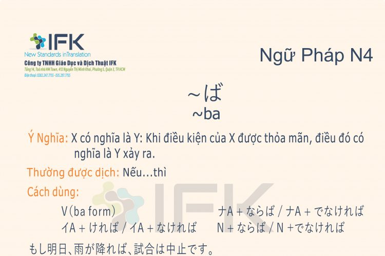 Ngữ pháp N4_ba