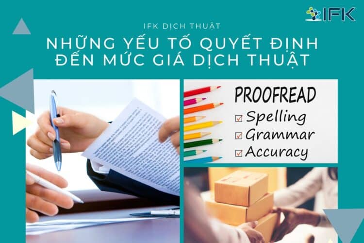 những yếu tố quyết định đến giá cả dịch thuật