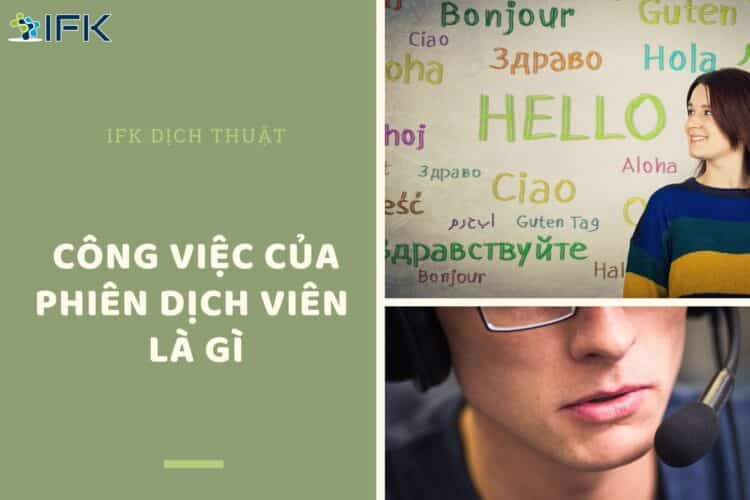công việc của phiên dịch viên