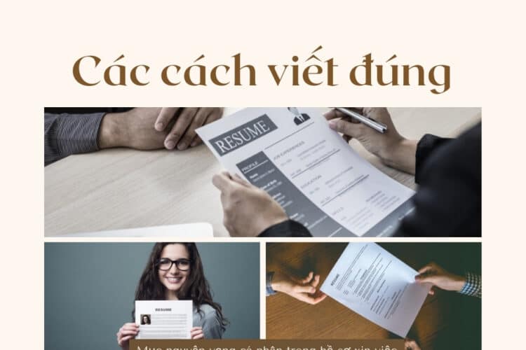 CÁC CÁCH VIẾT ĐÚNG MỤC NGUYỆN VỌNG CÁ NHÂN