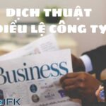 DỊCH THUẬT ĐIỀU LỆ CÔNG TY