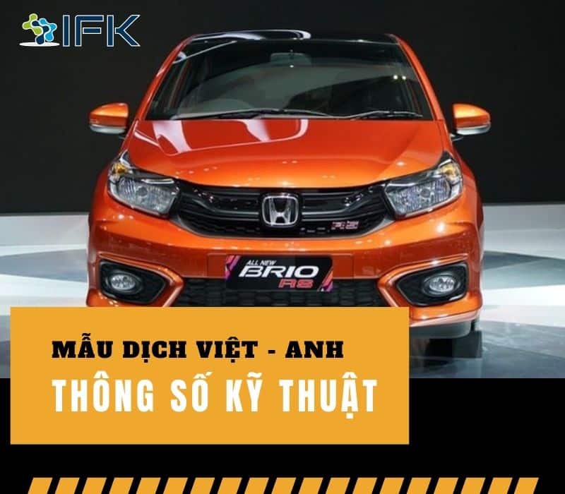 Thông số kỹ thuật xe ô tô