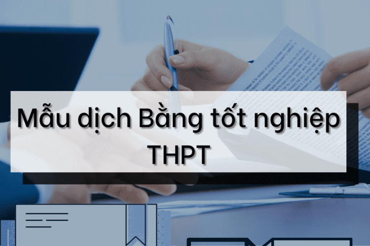Mẫu dịch bằng tốt nghiệp THPT