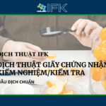 MẪU DỊCH THUẬT ANH – VIỆT GIẤY CHỨNG NHẬN KIỂM NGHIỆM/KIỂM TRA