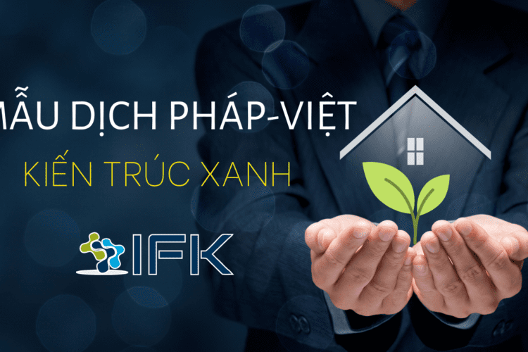 Mẫu dịch Pháp-Việt Kiến trúc xanh