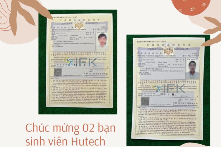 2 ban sinh vien hutech nhan duoc coe