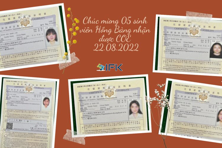 chuc mung 5 sinh vien hong bang nhan duoc coe