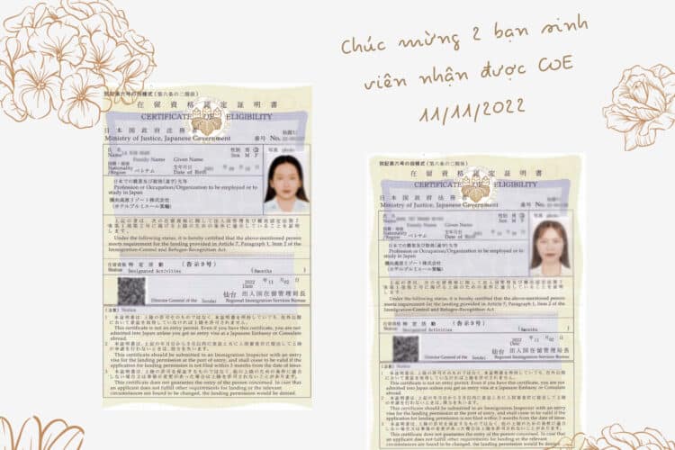 chuc mung 2 ban sinh vien nhan duoc coe
