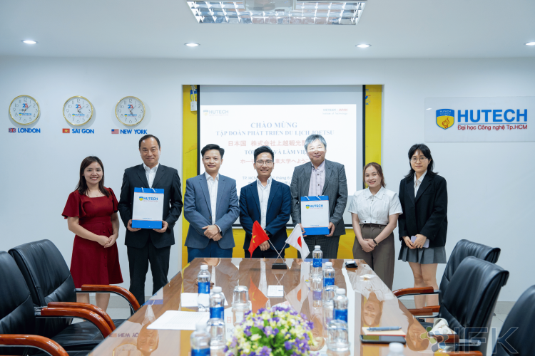 IFK và đối tác Nhật Bản đến thăm và làm việc với Trường Đại Học Công Nghệ (HUTECH) | Du Học Nhật Bản | IFK