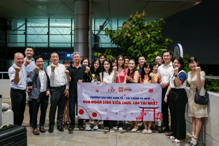 Hình ảnh tiễn sinh viên UEF sang Nhật Bản thực tập | Du Học Nhật Bản | IFK