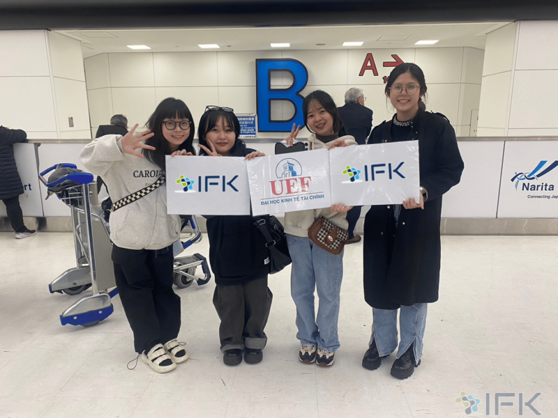 Tiễn 4 sinh viên UEF sang Nhật Bản thực tập T12/2023 | Du Học Nhật Bản - IFK
