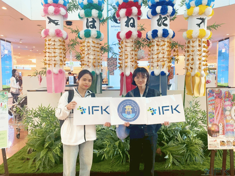 Tiễn 2 sinh viên VHU thực tập tại Nhật Bản T7/2025 | Du Học Nhật Bản IFK