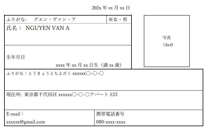 Thông tin cá nhân trong CV