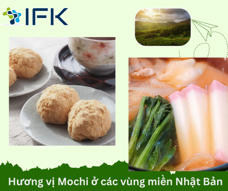 Huong vi Mochi o cac vung mien Nhat Ban
