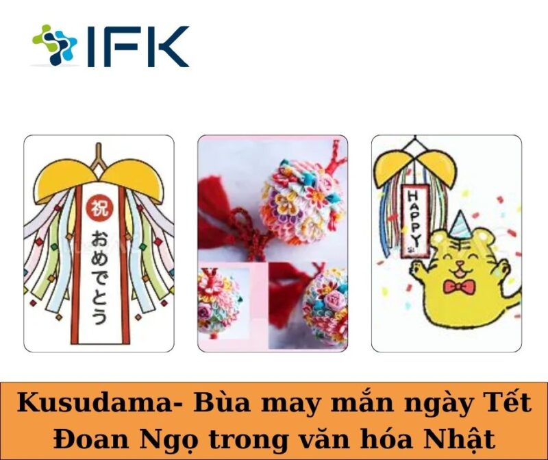 Kusudama Bua may man ngay Tet Doan Ngo trong van hoa Nhat