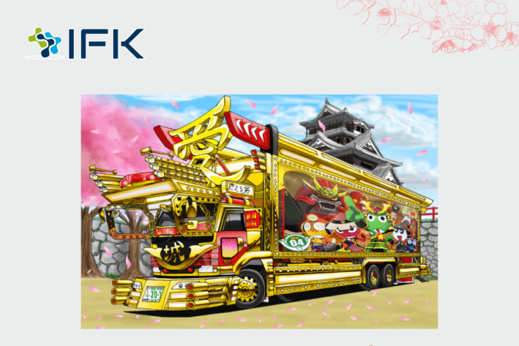 Dekotora Van hoa xe tai trang tri Nhat ben bo mai mot