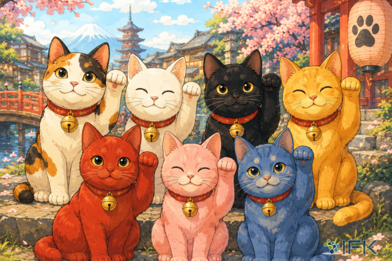 Mau sac cua Maneki Neko